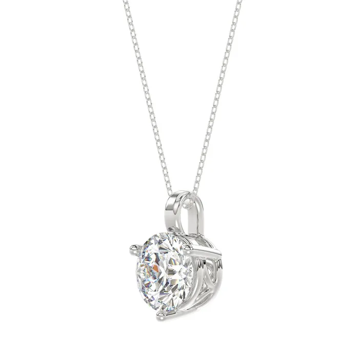 Ethos 14K WHITE GOLD 1 12CT ROUND DIAMOND LADIES SOLITAIRE PENDANT WITH CHAIN Necklaces Ethos 14K WHITE GOLD 1 12CT ROUND DIAMOND LADIES SOLITAIRE PENDANT WITH CHAIN Necklaces