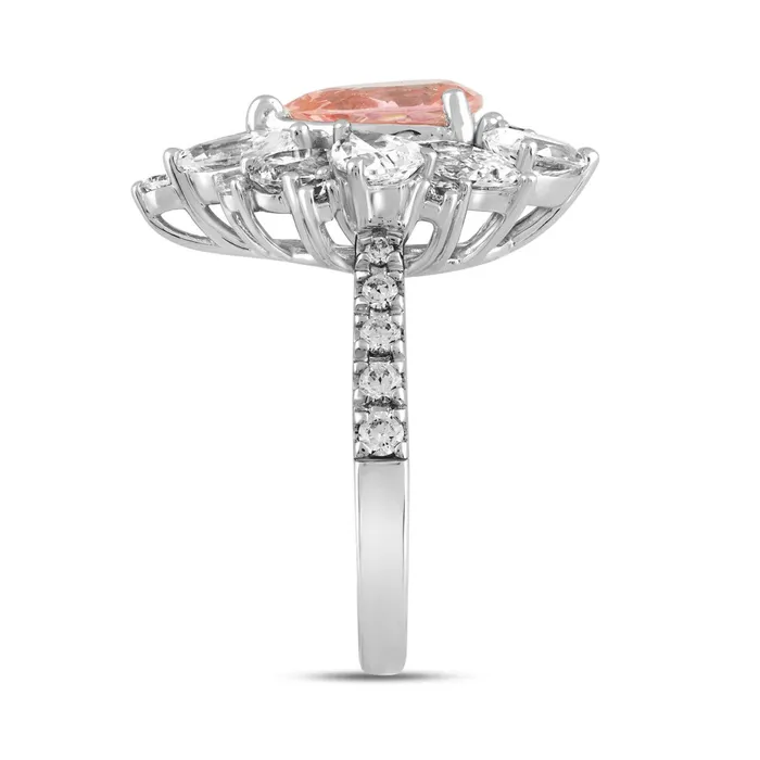Ethos Rings 14K WHITE GOLD 4 12CT ROUNDPEARMARQUISE DIAMOND LADIES RING CENTER STONE PEAR DIAMOND 200CT Ethos Rings 14K WHITE GOLD 4 12CT ROUNDPEARMARQUISE DIAMOND LADIES RING CENTER STONE PEAR DIAMOND 200CT