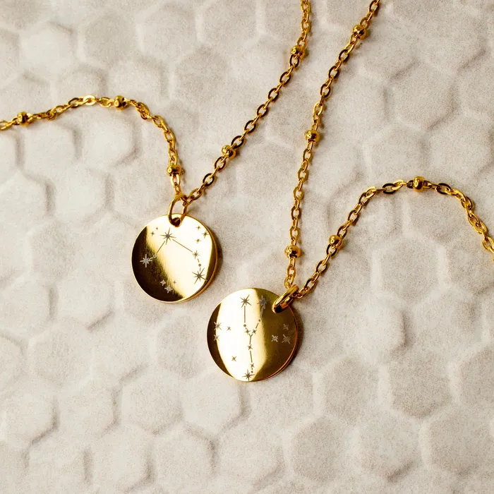 Extra Charm for Constellation Engraved Pendant Necklace Silver or Gold Grayling Necklaces
