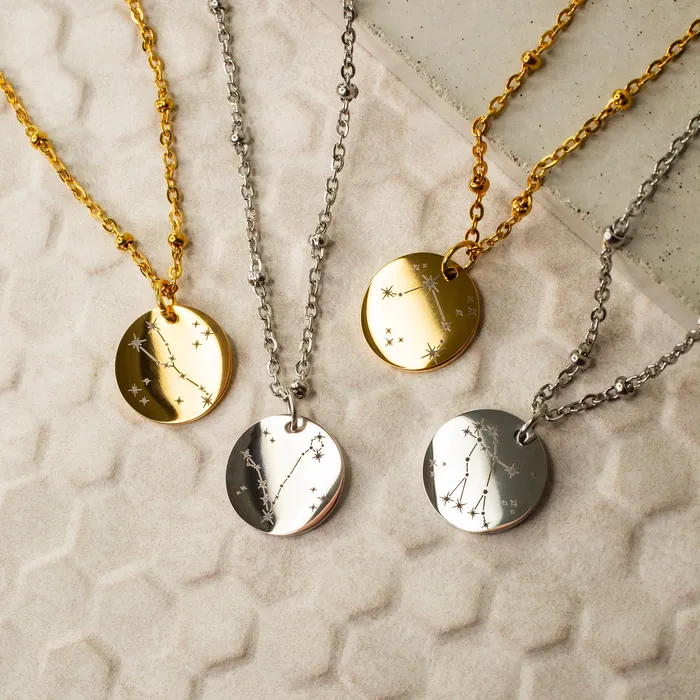Extra Charm for Constellation Engraved Pendant Necklace Silver or Gold Grayling Necklaces