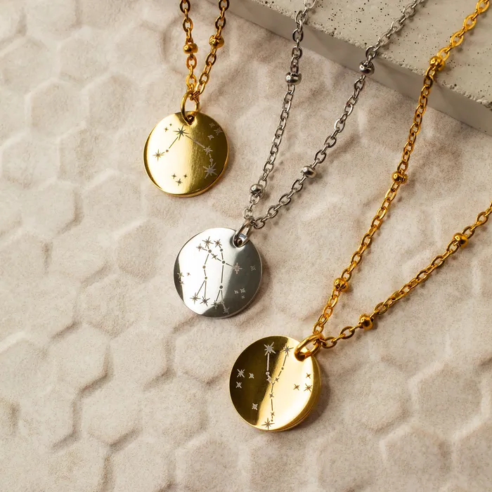 Extra Charm for Constellation Engraved Pendant Necklace Silver or Gold Grayling Necklaces