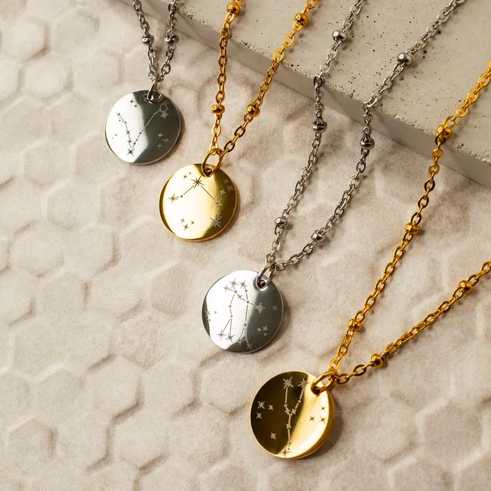 Extra Charm for Constellation Engraved Pendant Necklace Silver or Gold Grayling Necklaces