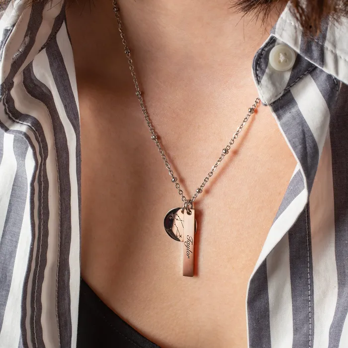 Extra Charm for Constellation Engraved Pendant Necklace Silver or Gold Grayling Necklaces