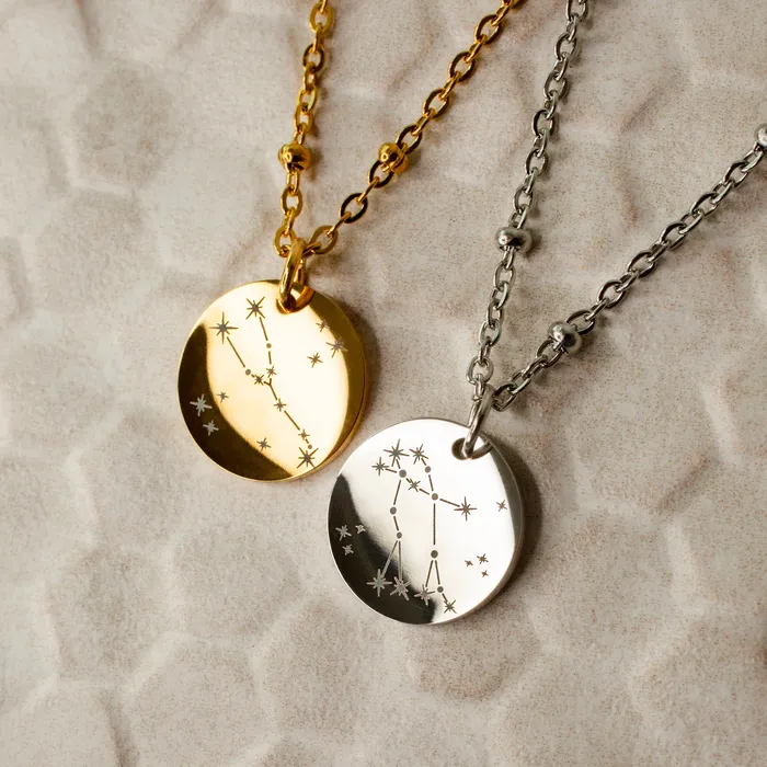 Extra Charm for Constellation Engraved Pendant Necklace Silver or Gold Grayling Necklaces