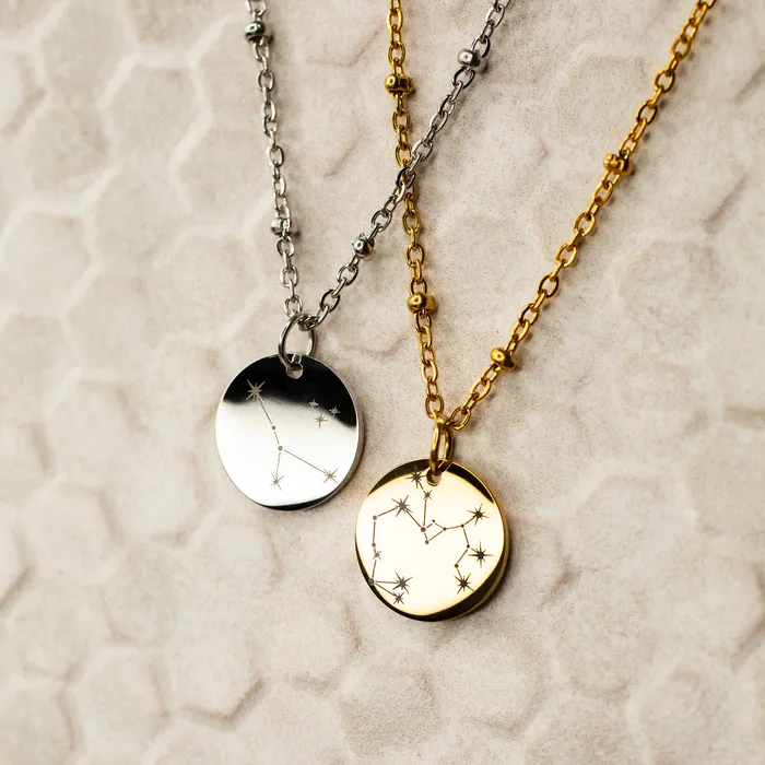 Extra Charm for Constellation Engraved Pendant Necklace Silver or Gold Grayling Necklaces