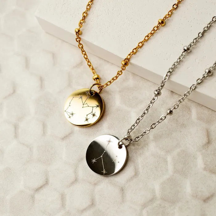 Extra Charm for Constellation Engraved Pendant Necklace Silver or Gold Grayling Necklaces