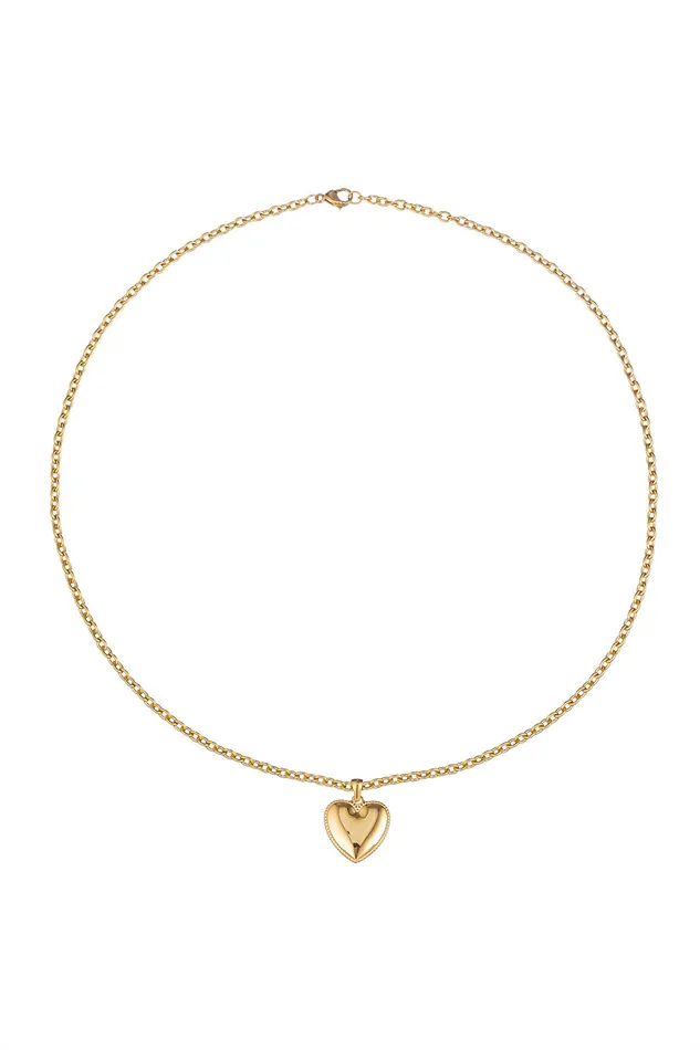 Eye Candy LA 18K GoldPlated Heart Pendant Earrings Earrings