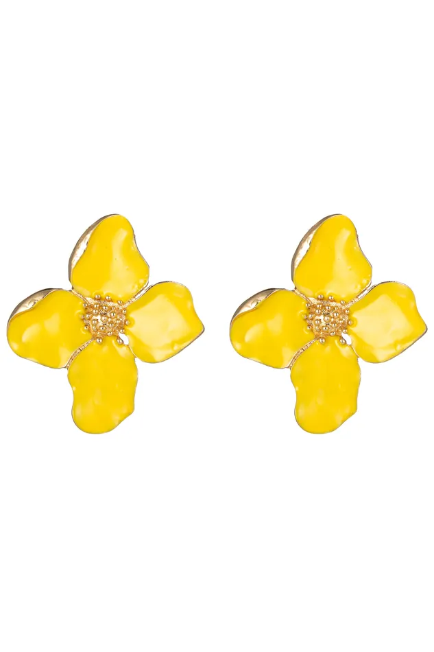 Eye Candy LA Earrings Daniela Yellow Flower Earring