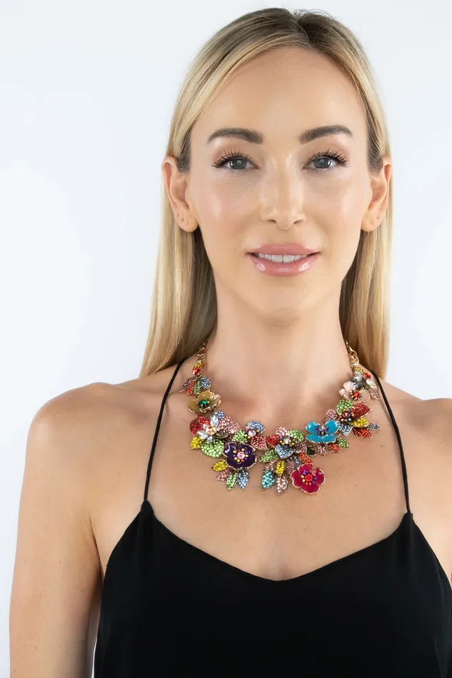 Eye Candy LA Necklaces Amata Statement Necklace Floral