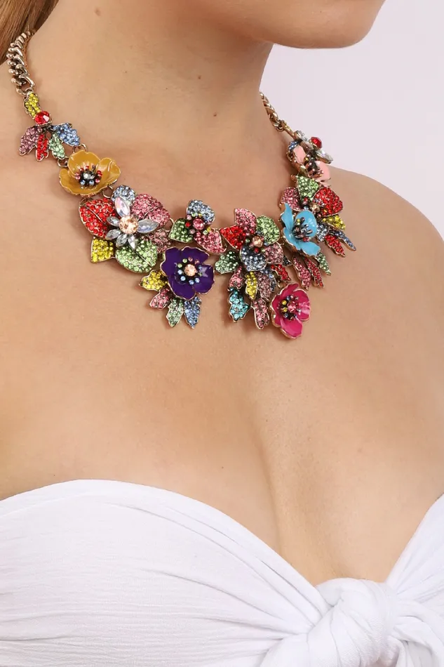 Eye Candy LA Necklaces Amata Statement Necklace Floral