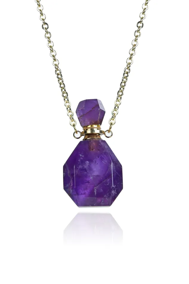 Eye Candy LA Necklaces Aroma Pendant Necklace Amethyst
