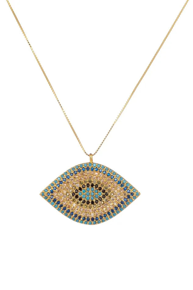 Eye Candy LA Necklaces Evil Eye CZ Pendant Necklace