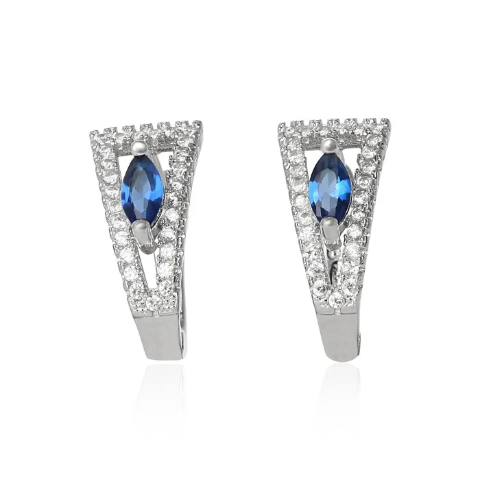 EZ1071 Leverback Micropav Cubic Zirconia Earrings Teeda Earrings