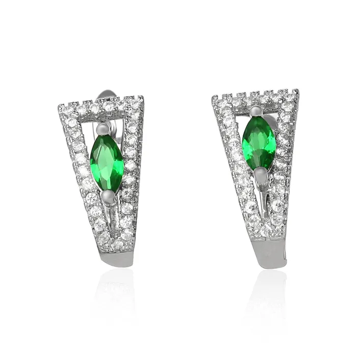 EZ1071 Leverback Micropav Cubic Zirconia Earrings Teeda Earrings