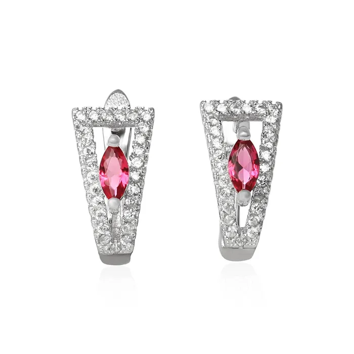 EZ1071 Leverback Micropav Cubic Zirconia Earrings Teeda Earrings