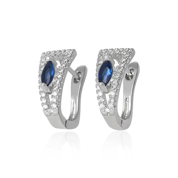 EZ1071 Leverback Micropav Cubic Zirconia Earrings Teeda Earrings