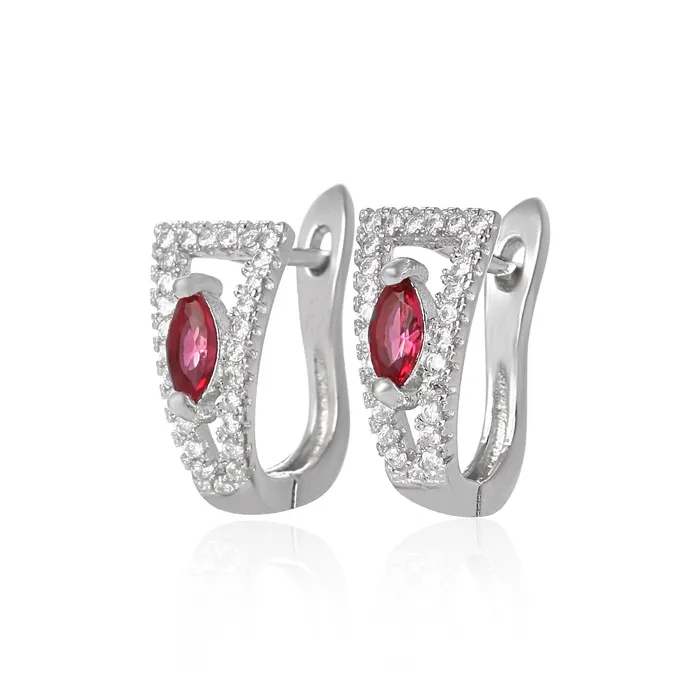 EZ1071 Leverback Micropav Cubic Zirconia Earrings Teeda Earrings