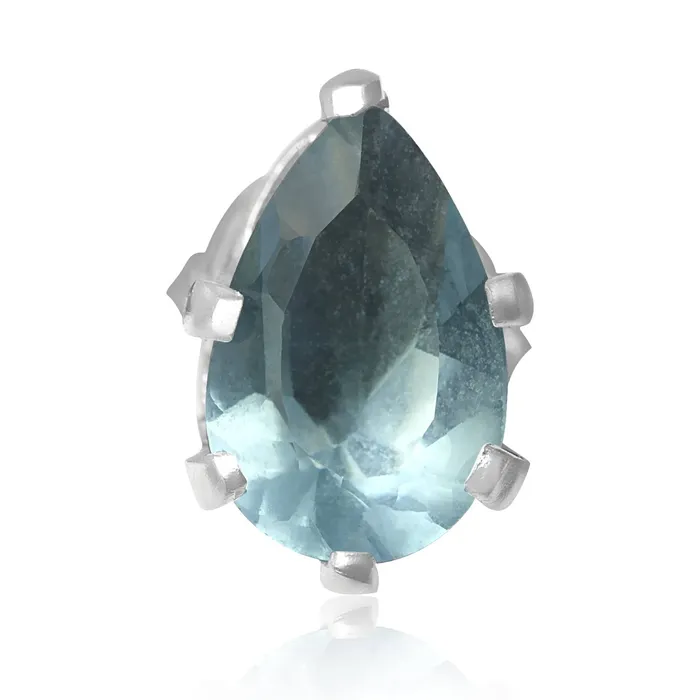 EZ2450 Pear CZ Stud Earrings 9x6mm Teeda Earrings