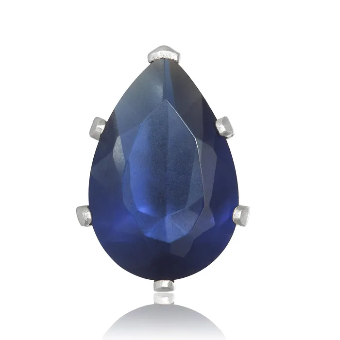 EZ2450 Pear CZ Stud Earrings 9x6mm Teeda Earrings