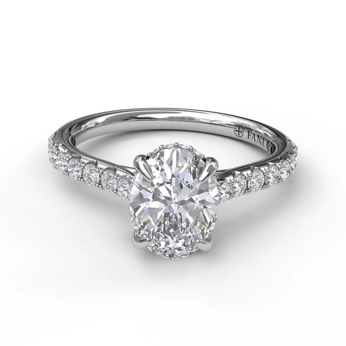 FANA Rings Fana 14K White Gold 39ctw Hidden Halo Style Diamond SemiMount Engagement Ring FANA Rings Fana 14K White Gold 39ctw Hidden Halo Style Diamond SemiMount Engagement Ring