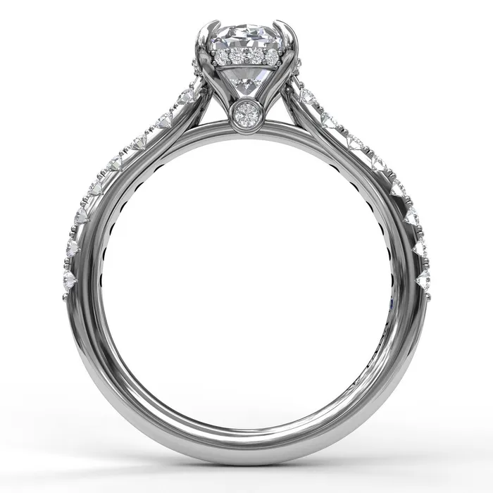 FANA Rings Fana 14K White Gold 39ctw Hidden Halo Style Diamond SemiMount Engagement Ring FANA Rings Fana 14K White Gold 39ctw Hidden Halo Style Diamond SemiMount Engagement Ring