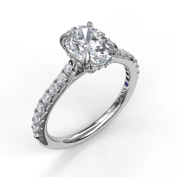 FANA Rings Fana 14K White Gold 39ctw Hidden Halo Style Diamond SemiMount Engagement Ring FANA Rings Fana 14K White Gold 39ctw Hidden Halo Style Diamond SemiMount Engagement Ring