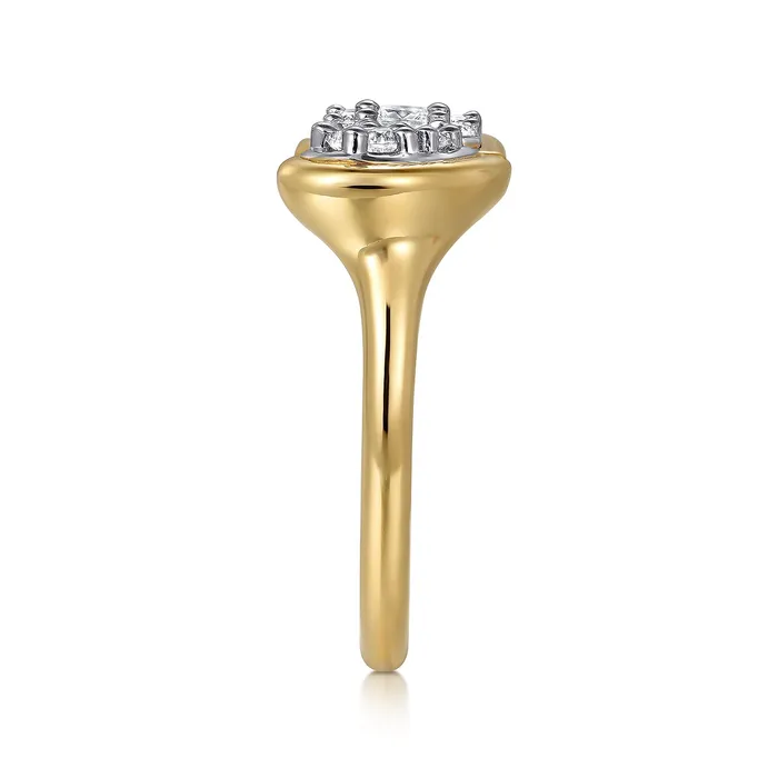 Gabriel 14K Yellow Gold 048ctw Toi et Moi Diamond Fashion Ring GABRIEL CO Rings Gabriel 14K Yellow Gold 048ctw Toi et Moi Diamond Fashion Ring GABRIEL CO Rings