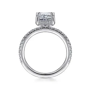 Gabriel Classic Collection 14K White Gold 037ctw Hidden Halo Style Diamond SemiMount Engagement Ring GABRIEL CO Rings Gabriel Classic Collection 14K White Gold 037ctw Hidden Halo Style Diamond SemiMount Engagement Ring GABRIEL CO Rings