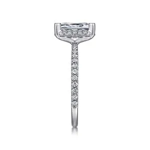 Gabriel Classic Collection 14K White Gold 037ctw Hidden Halo Style Diamond SemiMount Engagement Ring GABRIEL CO Rings Gabriel Classic Collection 14K White Gold 037ctw Hidden Halo Style Diamond SemiMount Engagement Ring GABRIEL CO Rings