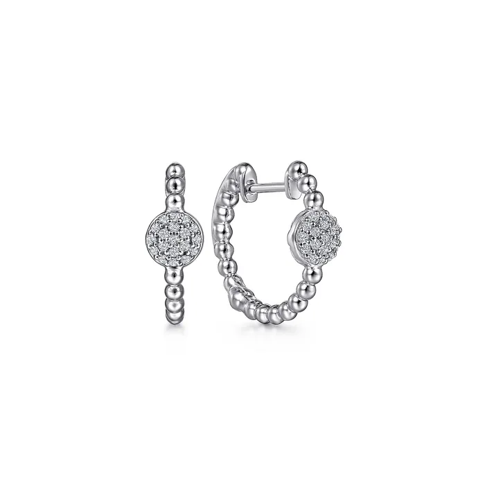 GABRIEL CO Earrings Gabriel Sterling Silver 022ctw Huggie Style Round Sapphire Earrings GABRIEL CO Earrings Gabriel Sterling Silver 022ctw Huggie Style Round Sapphire Earrings