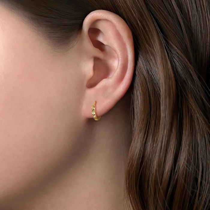GABRIEL CO Gabriel 14K Yellow Gold 1170 x 115mm Traditional Huggie Style Earrings Earrings GABRIEL CO Gabriel 14K Yellow Gold 1170 x 115mm Traditional Huggie Style Earrings Earrings