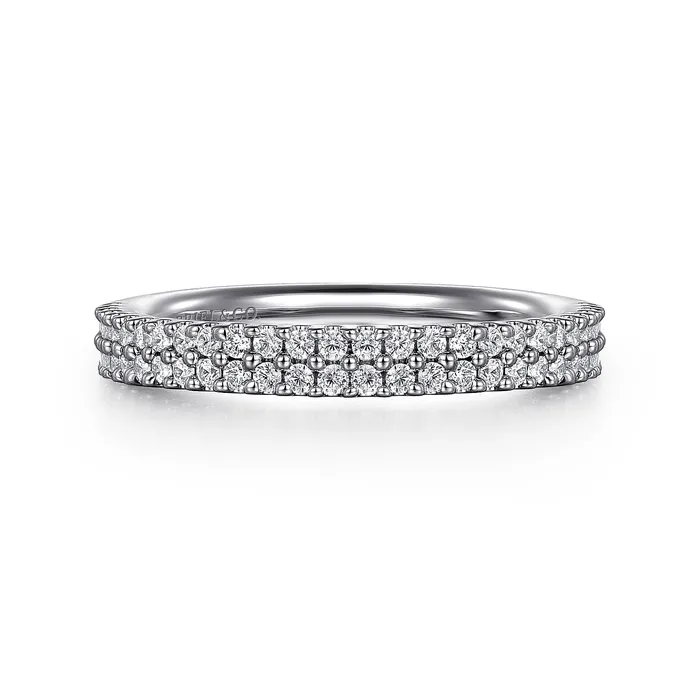 GABRIEL CO Rings Gabriel 14K White Gold 030ctw Stackable Diamond Band