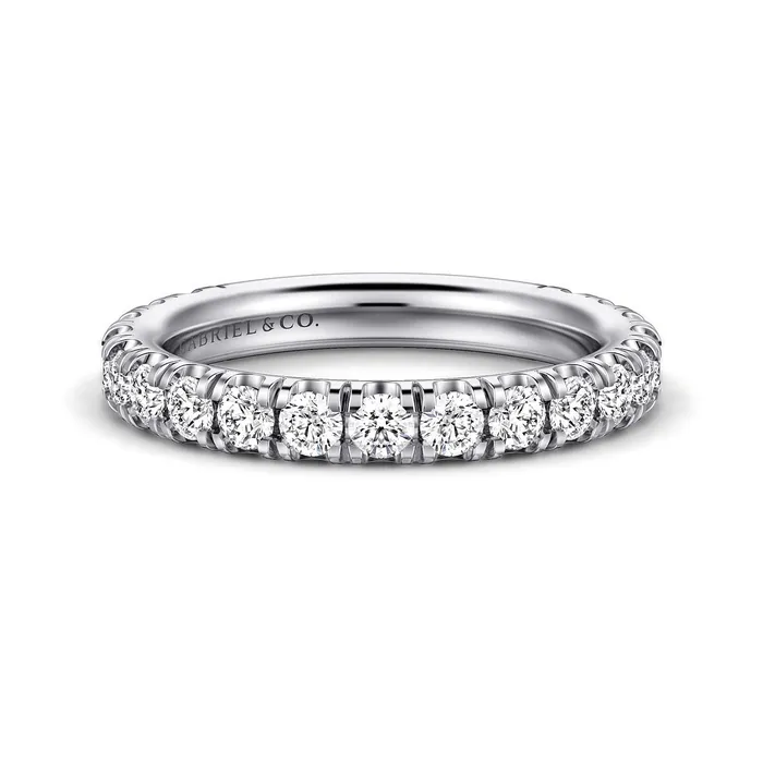 GABRIEL CO Rings Gabriel 14K White Gold 1091ctw Stackable Diamond Band