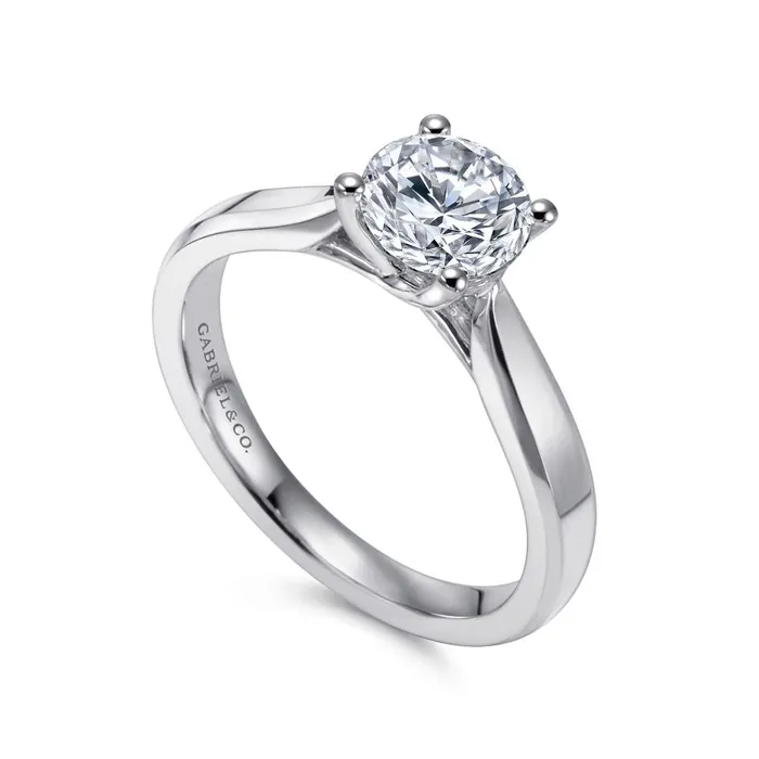 GABRIEL CO Rings Gabriel 14K White Gold 4 Prong Style Diamond SemiMount Engagement Ring GABRIEL CO Rings Gabriel 14K White Gold 4 Prong Style Diamond SemiMount Engagement Ring