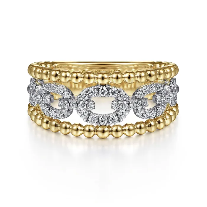GABRIEL CO Rings Gabriel 14K White Yellow Gold 035ctw Bujukan Diamond Fashion Ring GABRIEL CO Rings Gabriel 14K White Yellow Gold 035ctw Bujukan Diamond Fashion Ring