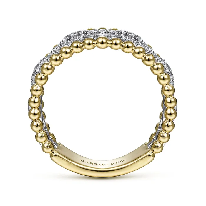 GABRIEL CO Rings Gabriel 14K White Yellow Gold 035ctw Bujukan Diamond Fashion Ring GABRIEL CO Rings Gabriel 14K White Yellow Gold 035ctw Bujukan Diamond Fashion Ring