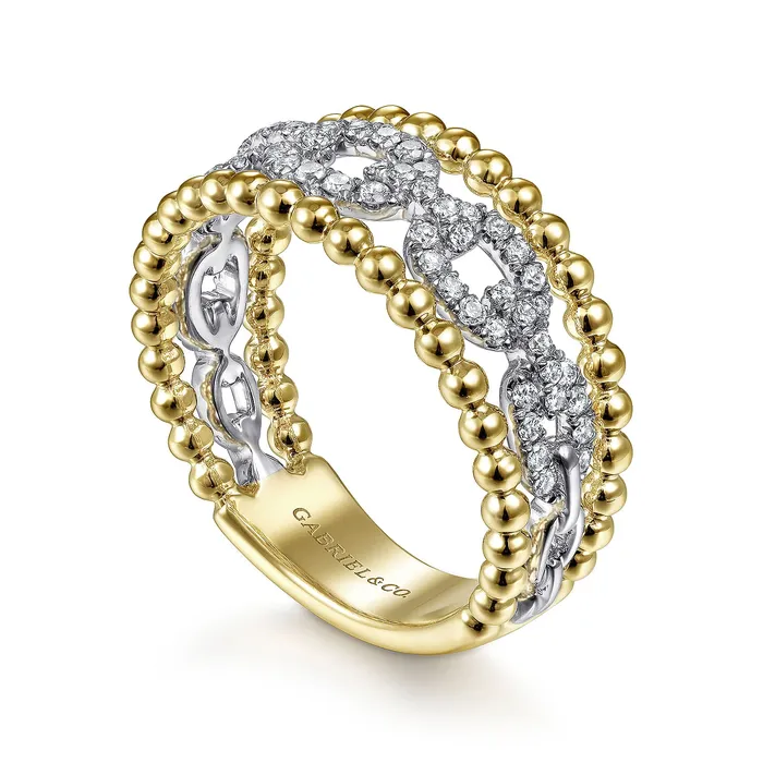 GABRIEL CO Rings Gabriel 14K White Yellow Gold 035ctw Bujukan Diamond Fashion Ring GABRIEL CO Rings Gabriel 14K White Yellow Gold 035ctw Bujukan Diamond Fashion Ring