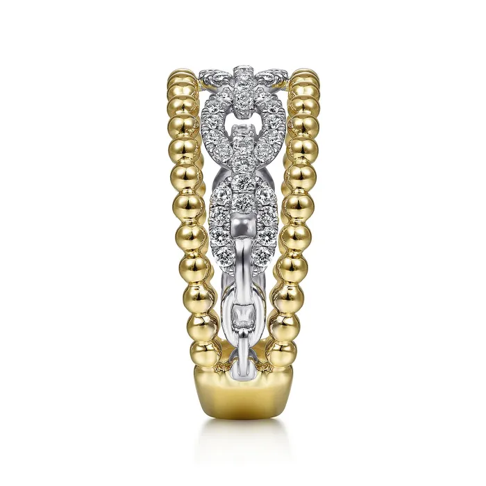GABRIEL CO Rings Gabriel 14K White Yellow Gold 035ctw Bujukan Diamond Fashion Ring GABRIEL CO Rings Gabriel 14K White Yellow Gold 035ctw Bujukan Diamond Fashion Ring