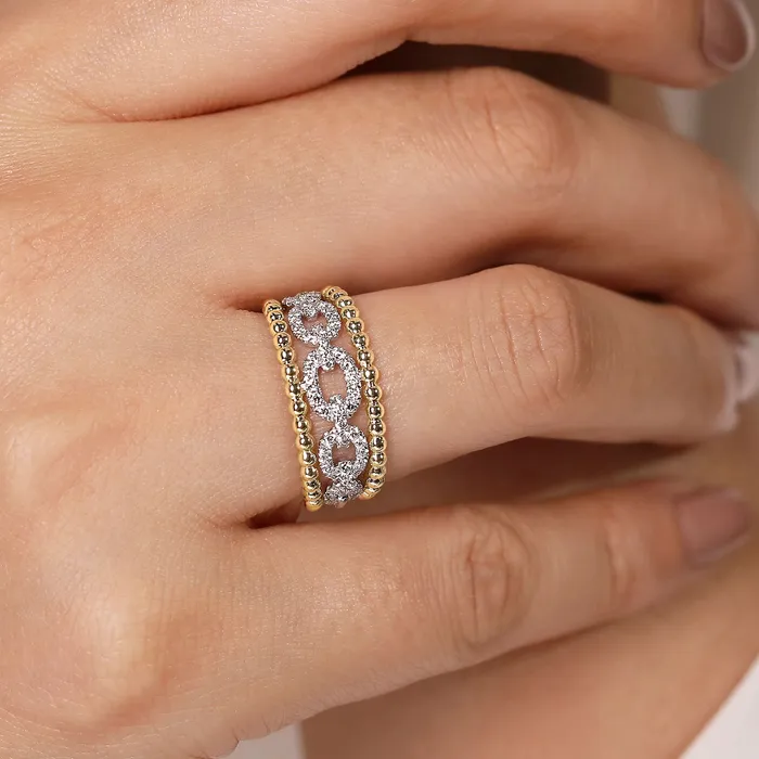 GABRIEL CO Rings Gabriel 14K White Yellow Gold 035ctw Bujukan Diamond Fashion Ring GABRIEL CO Rings Gabriel 14K White Yellow Gold 035ctw Bujukan Diamond Fashion Ring