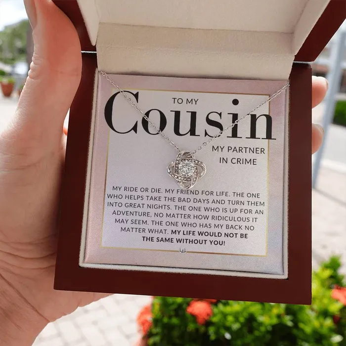 Gift For My Female Cousin Beautiful Womens Pendant Necklace For Your Girl Cousin Heartfelt Message For Her ShineOn Fulfillment Necklaces