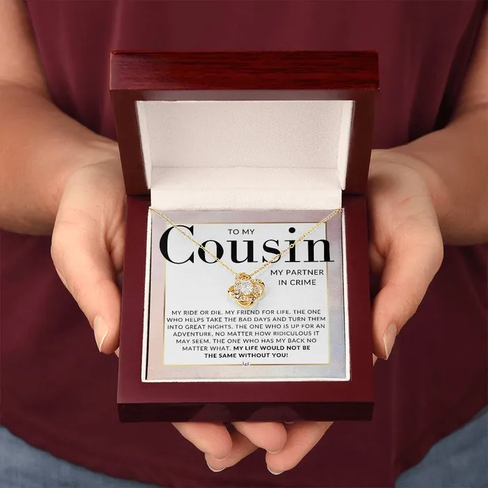 Gift For My Female Cousin Beautiful Womens Pendant Necklace For Your Girl Cousin Heartfelt Message For Her ShineOn Fulfillment Necklaces