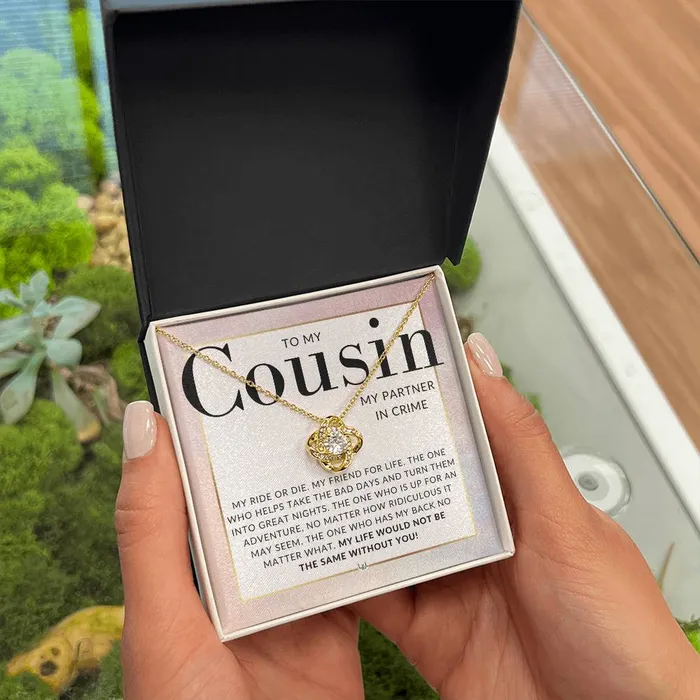 Gift For My Female Cousin Beautiful Womens Pendant Necklace For Your Girl Cousin Heartfelt Message For Her ShineOn Fulfillment Necklaces