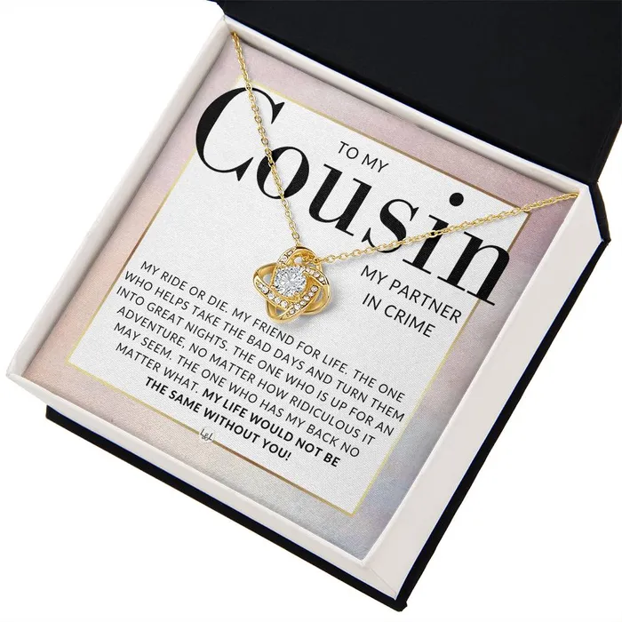 Gift For My Female Cousin Beautiful Womens Pendant Necklace For Your Girl Cousin Heartfelt Message For Her ShineOn Fulfillment Necklaces