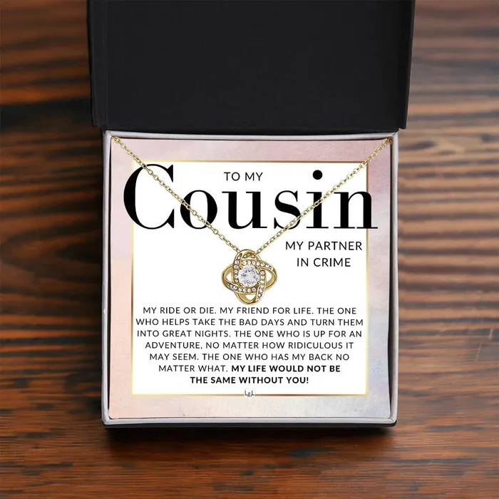 Gift For My Female Cousin Beautiful Womens Pendant Necklace For Your Girl Cousin Heartfelt Message For Her ShineOn Fulfillment Necklaces