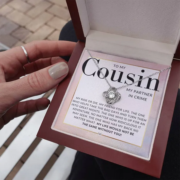 Gift For My Female Cousin Beautiful Womens Pendant Necklace For Your Girl Cousin Heartfelt Message For Her ShineOn Fulfillment Necklaces