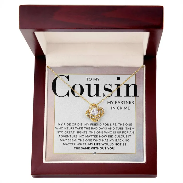 Gift For My Female Cousin Beautiful Womens Pendant Necklace For Your Girl Cousin Heartfelt Message For Her ShineOn Fulfillment Necklaces