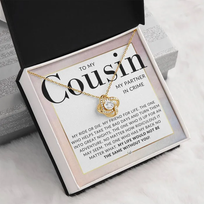 Gift For My Female Cousin Beautiful Womens Pendant Necklace For Your Girl Cousin Heartfelt Message For Her ShineOn Fulfillment Necklaces