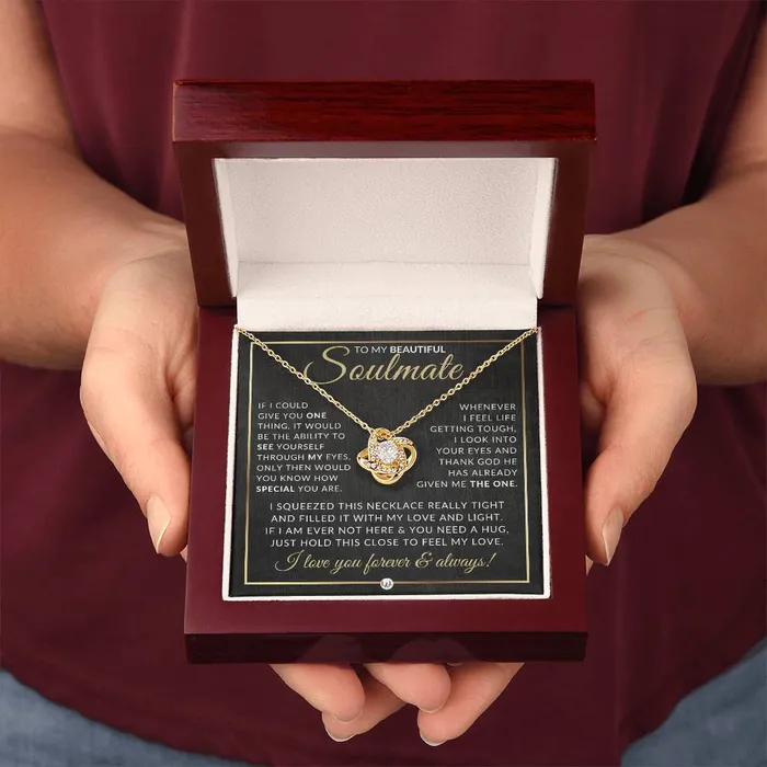Gift Idea For A Soulmate Who Has Everything Pendant Necklace Sentimental and Romantic Christmas Gift Valentines Day Birthday or Anniversary Present ShineOn Fulfillment Necklaces