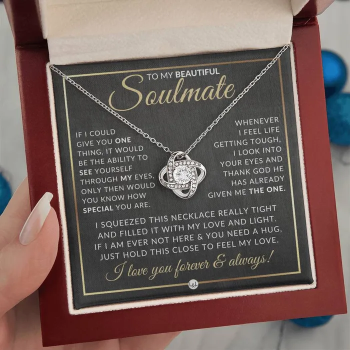 Gift Idea For A Soulmate Who Has Everything Pendant Necklace Sentimental and Romantic Christmas Gift Valentines Day Birthday or Anniversary Present ShineOn Fulfillment Necklaces