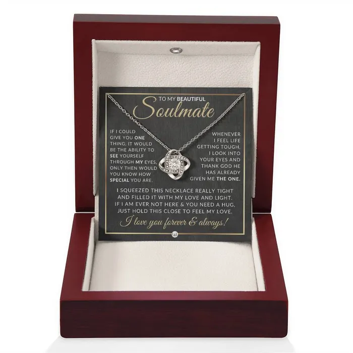 Gift Idea For A Soulmate Who Has Everything Pendant Necklace Sentimental and Romantic Christmas Gift Valentines Day Birthday or Anniversary Present ShineOn Fulfillment Necklaces